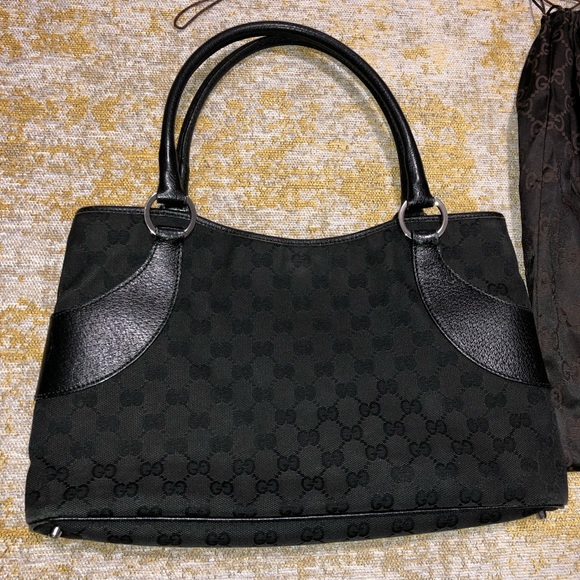 Gucci
Bag Gg Canvas Black Leather Tote - Picture 5 of 5